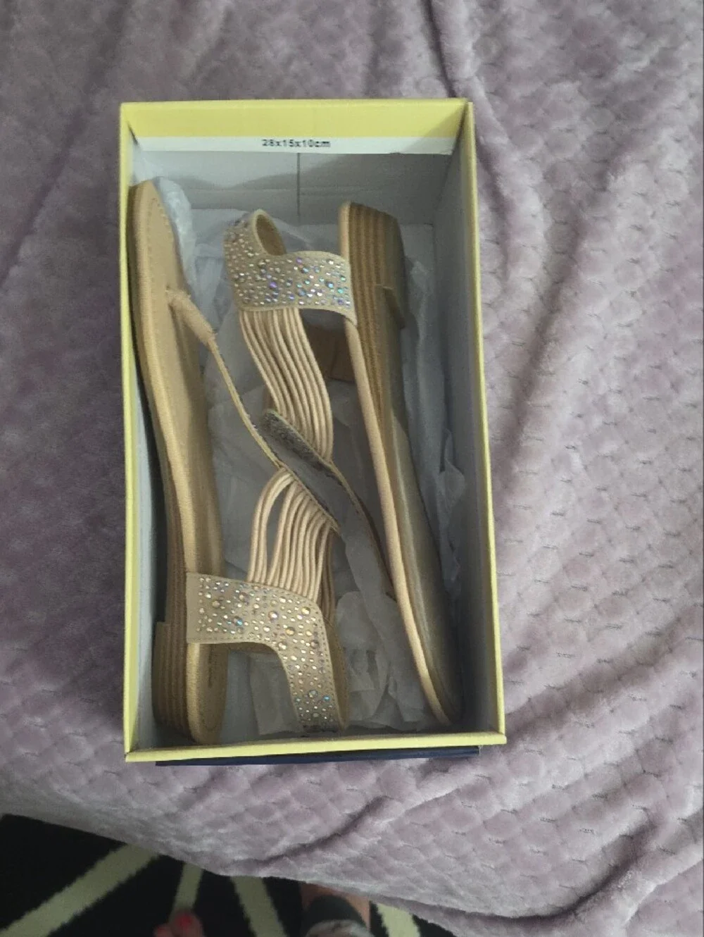 Coach and Four Nude Beaded T-Strap Sandals